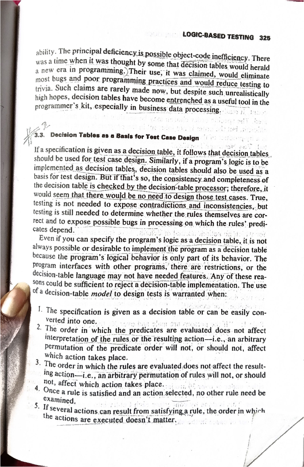 Testing 325: Decision Tables and Test Case Design Techniques - Studocu