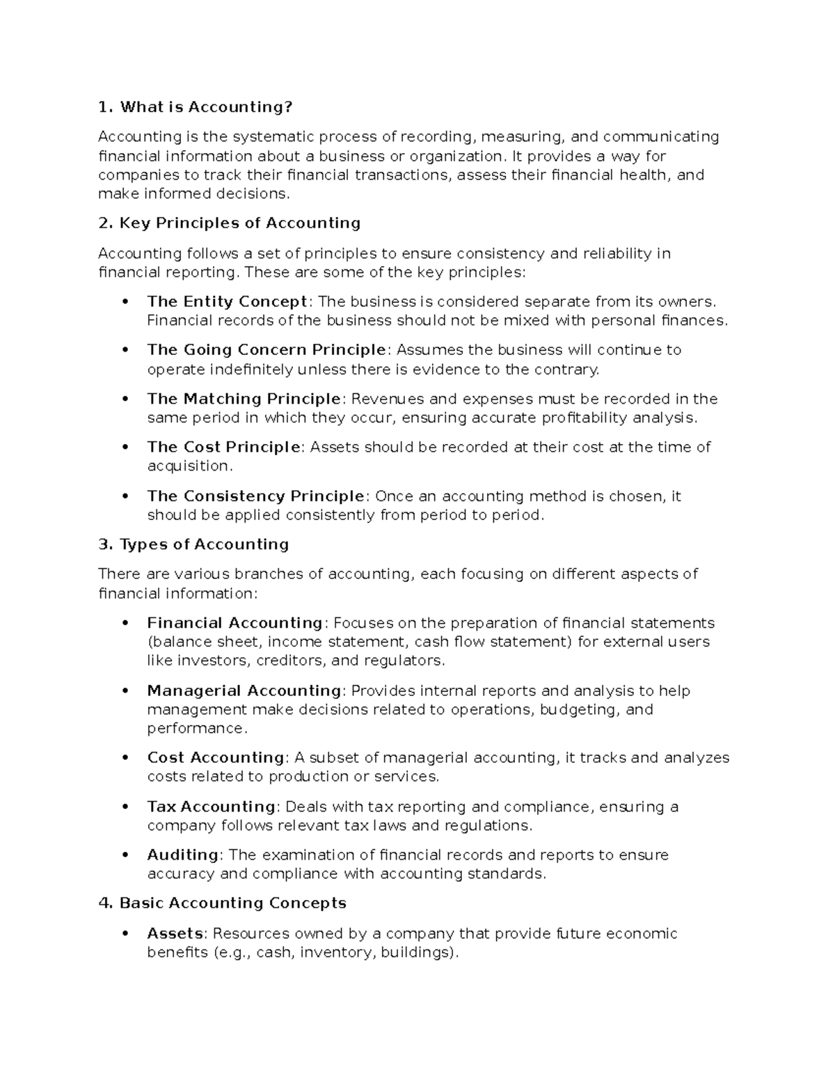 Accounting Principles and Concepts Overview: Key Aspects and Types ...