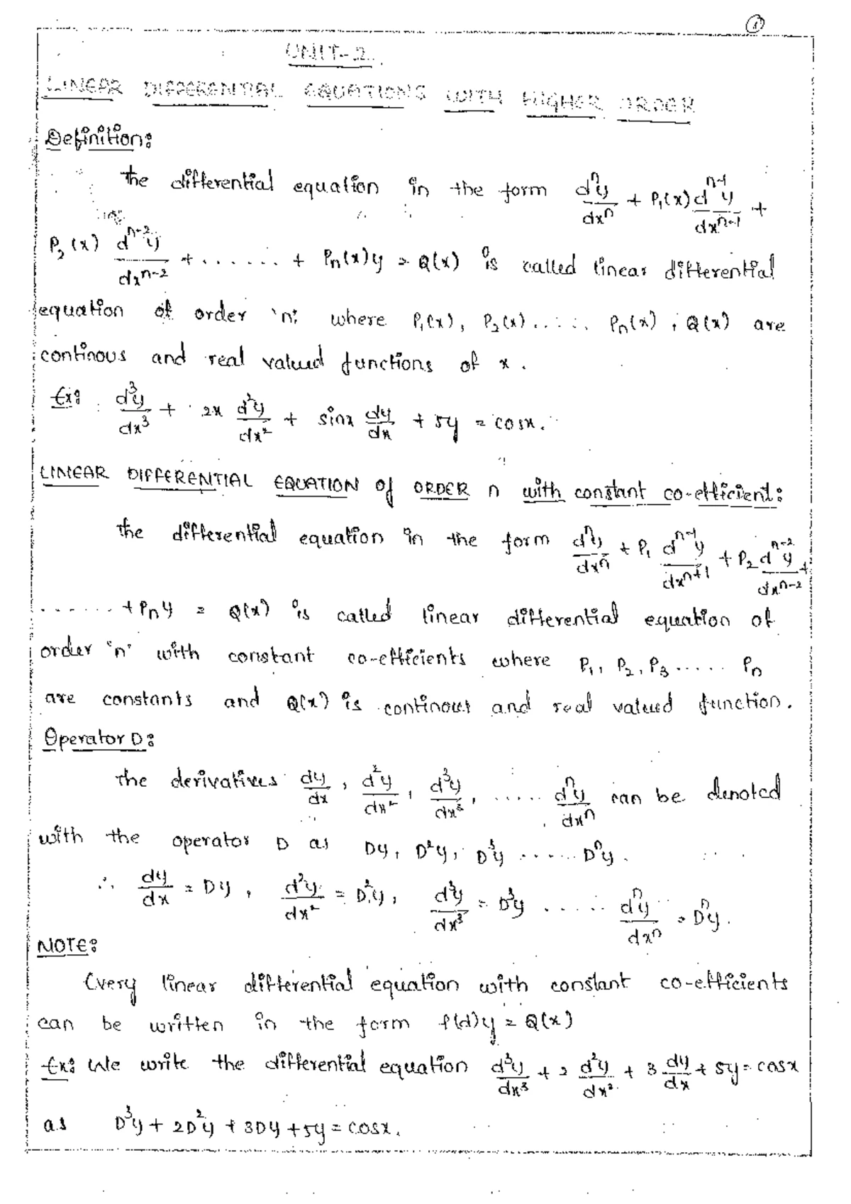 R-23 I-II DEVC Assignment: Differential Equations Unit I & II - Studocu