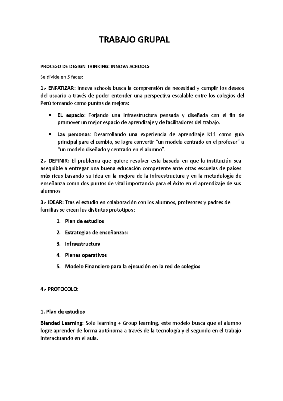 S08.s1 - Trabajo Grupal: Proceso de Design Thinking en Innovación - Studocu