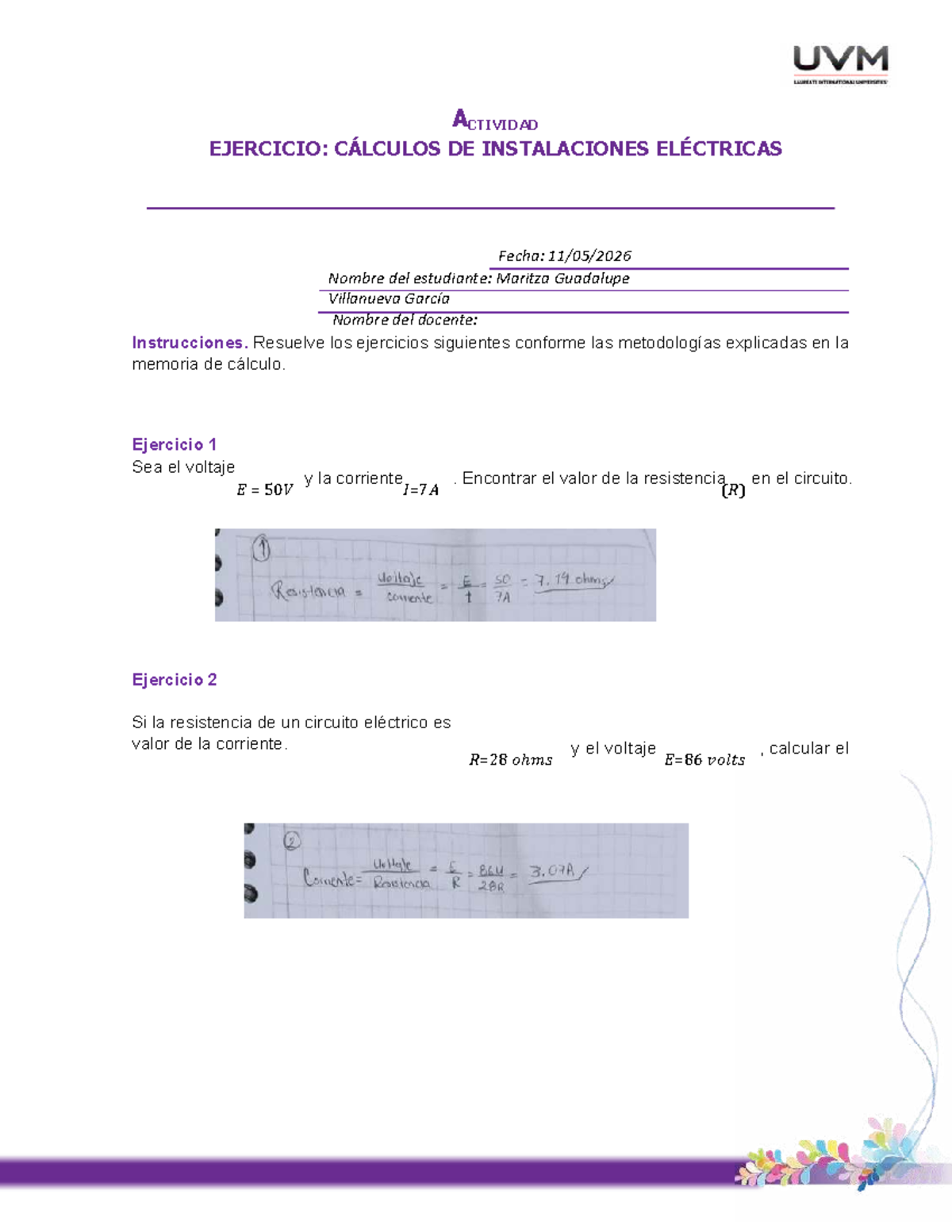 A9 MGVG Ejercicios De C lculo En Instalaciones El ctricas Studocu