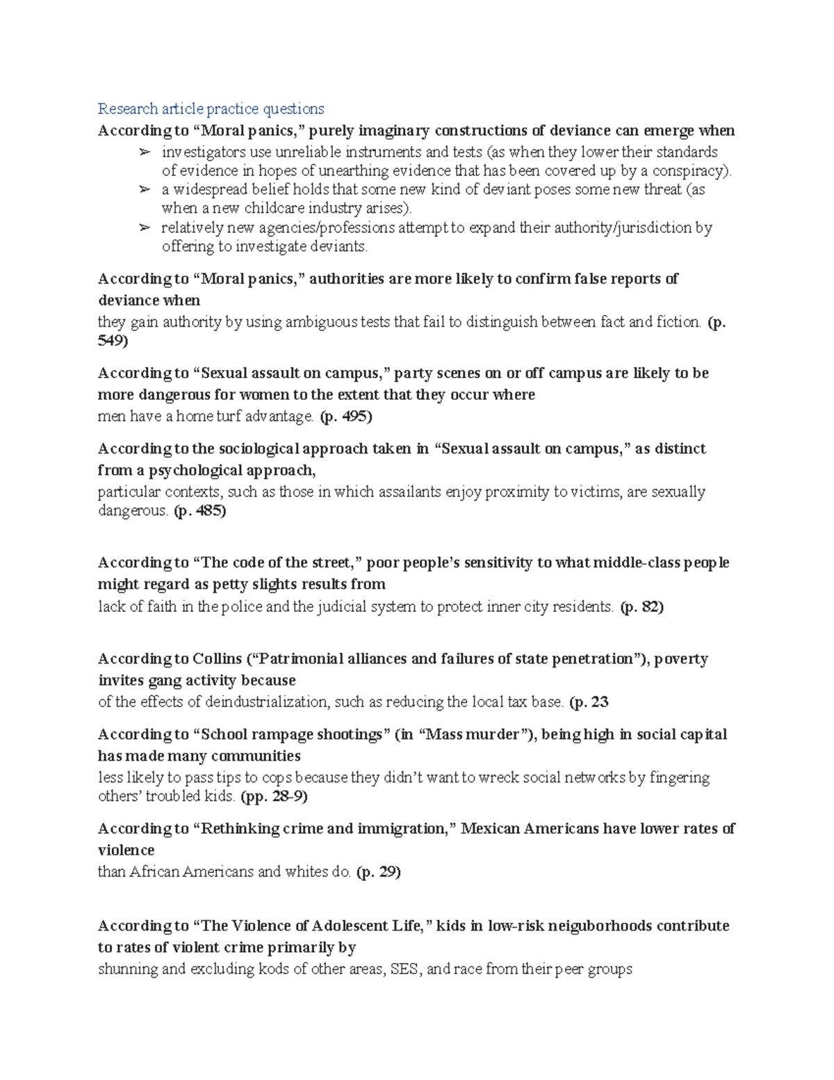 Sociology Final Exam Study Guide - Key Concepts & Theories - Studocu