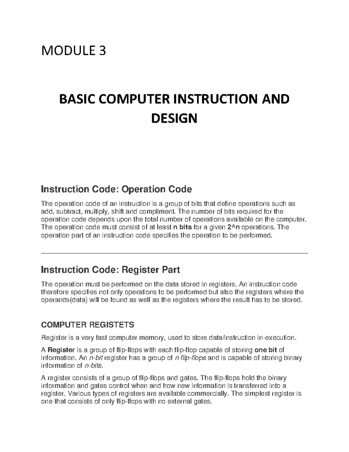 CN 3 - It is a study material - MODULE – III • NETWORKING AND ...
