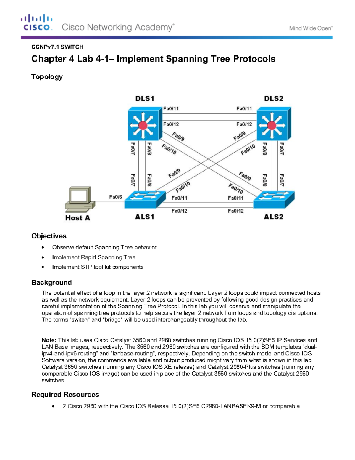 CCNPv7.1 SWITCH - LAB Report on Configuring Layer 2 STP Protocols - Studocu