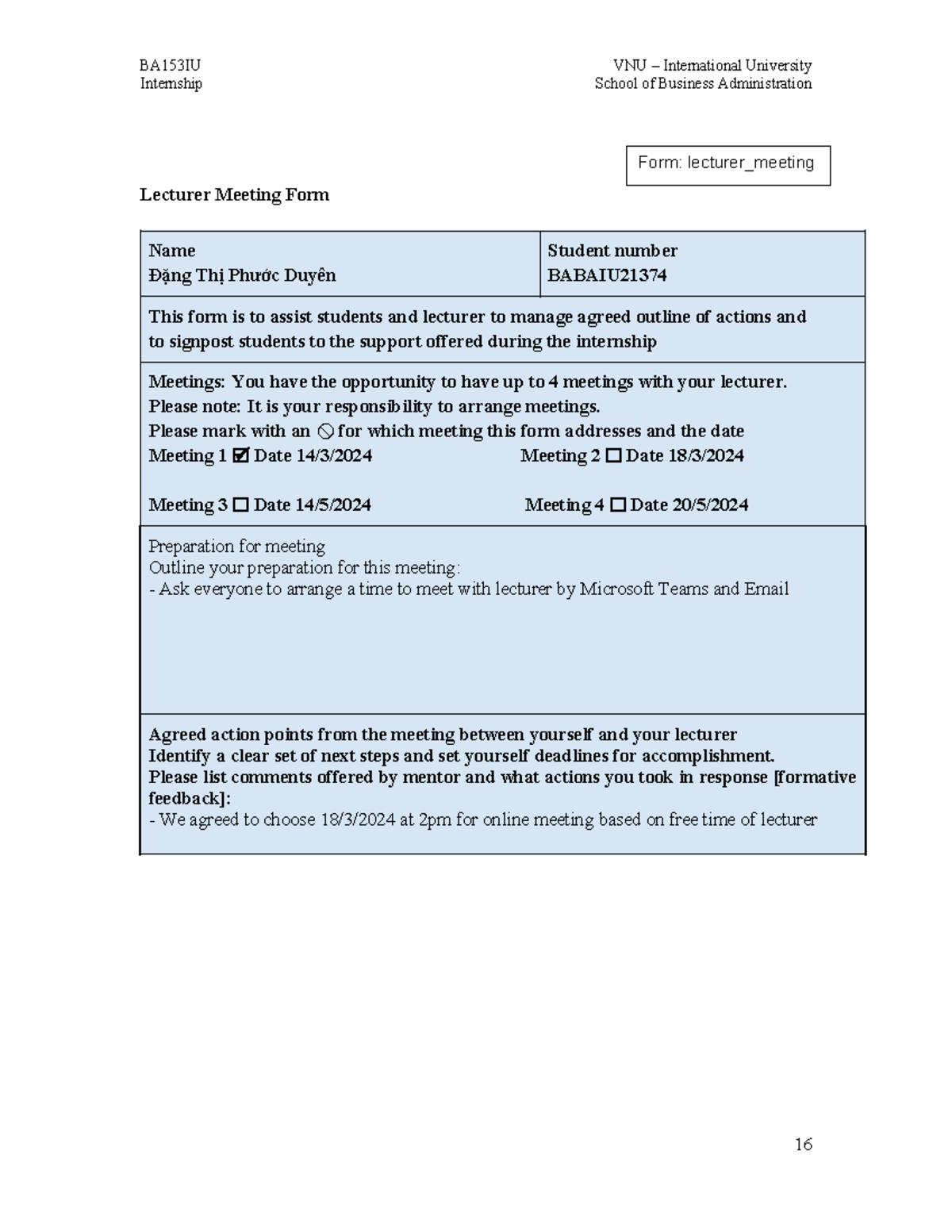 Lecturer Meeting Form 1403 - BA153IU VNU – International University ...