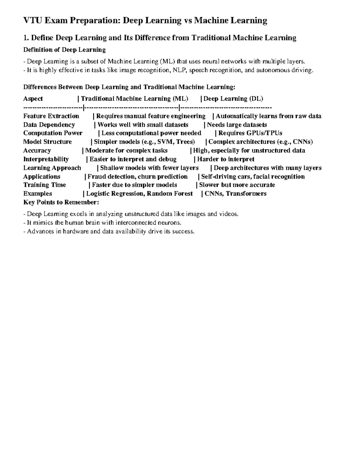 Deep Learning VTU Exam Prep - Deep Learning and Machine Learning - VTU ...