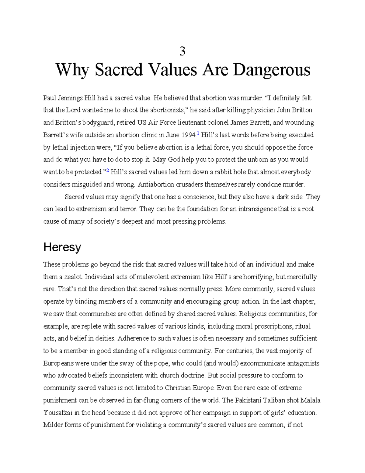 The Role of Sacred Values in Human Conflict: Insights & Implications ...