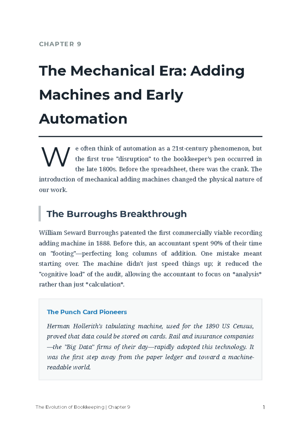 Chapter 9: The Mechanical Era - Adding Machines & Early Automation ...