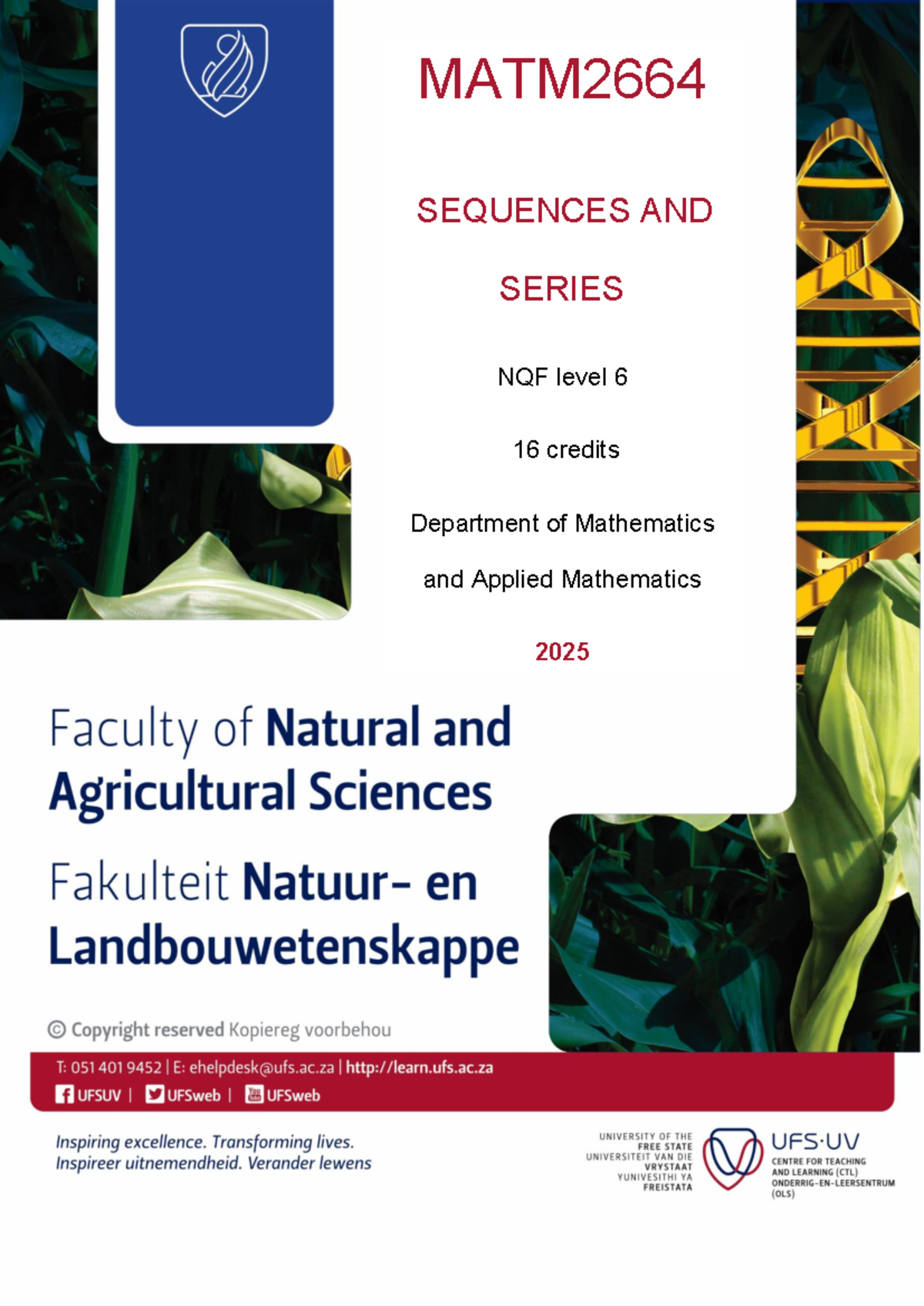 MATM2664 Sequences and Series Module Guide 2025 - Studocu