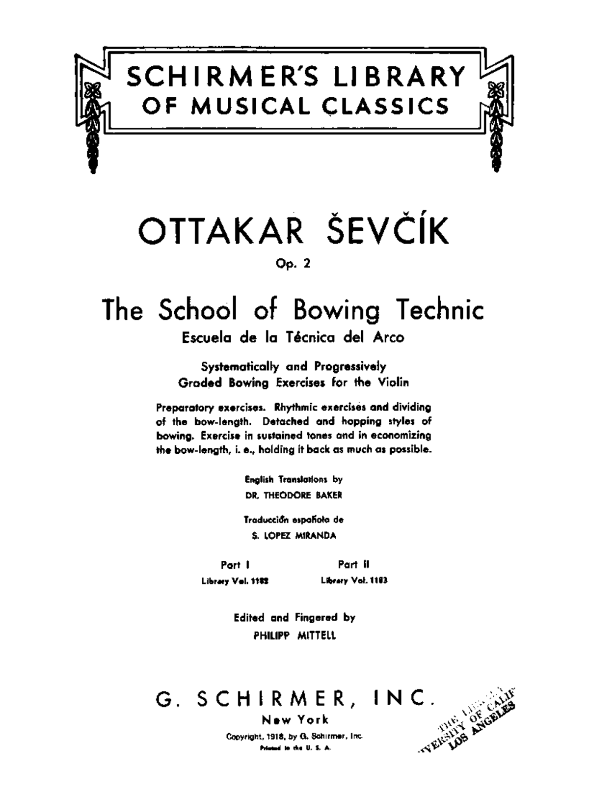 Sevcik Op. 2: Systematic Bowing Exercises for Violin - Studocu