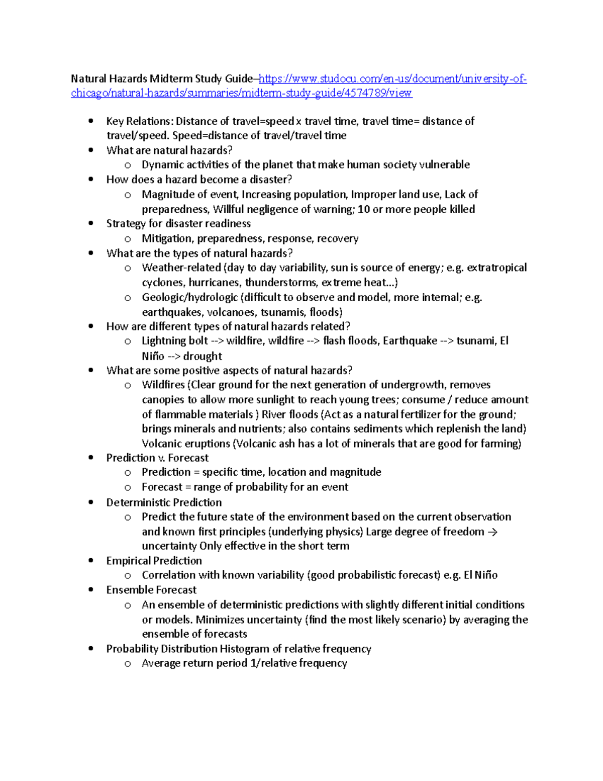 Natural Hazards Midterm Study Guide - Natural Hazards Midterm Study ...