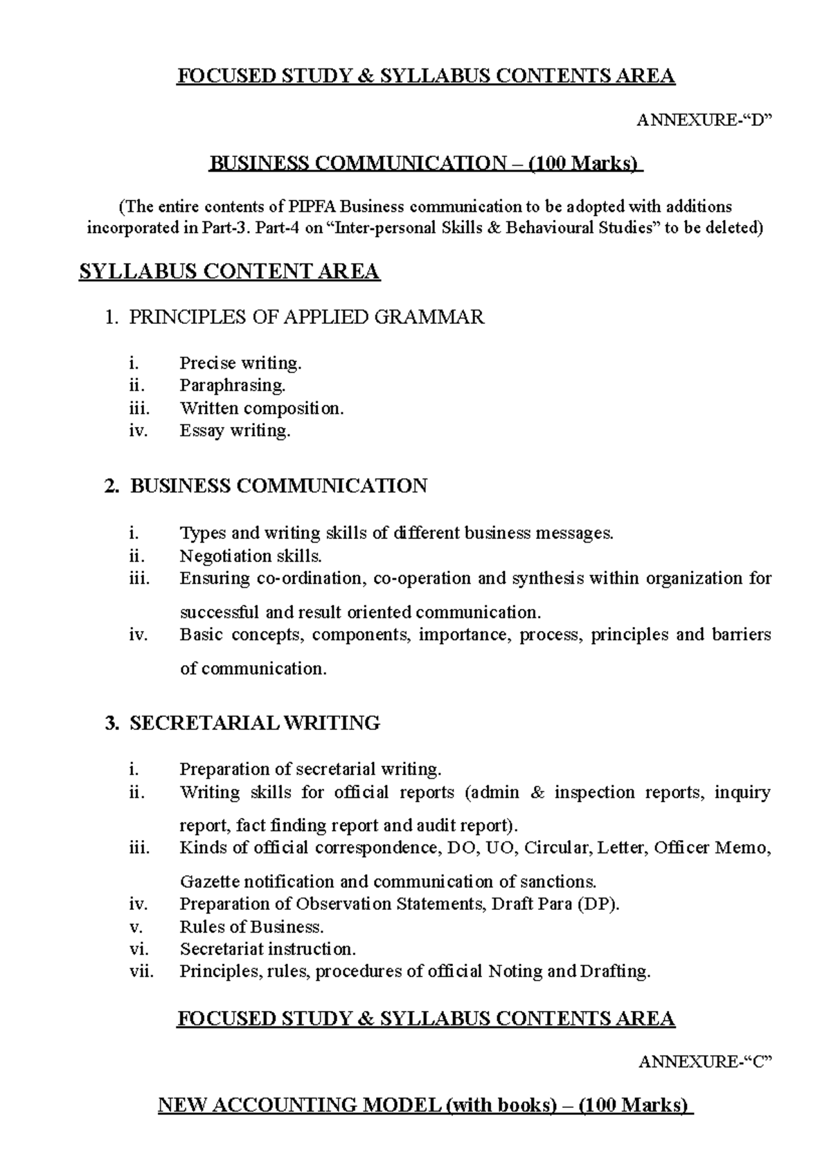 507414648 DAO Exam Syllabus Part 1: Business Communication & Accounting ...