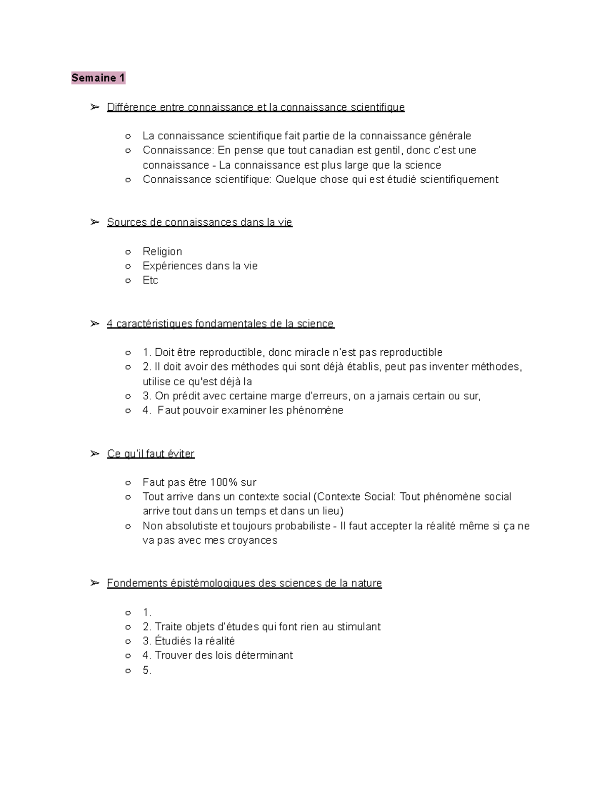 CMN 2501 Notes de Cour - Semaine 1 Différence entre connaissance et la ...