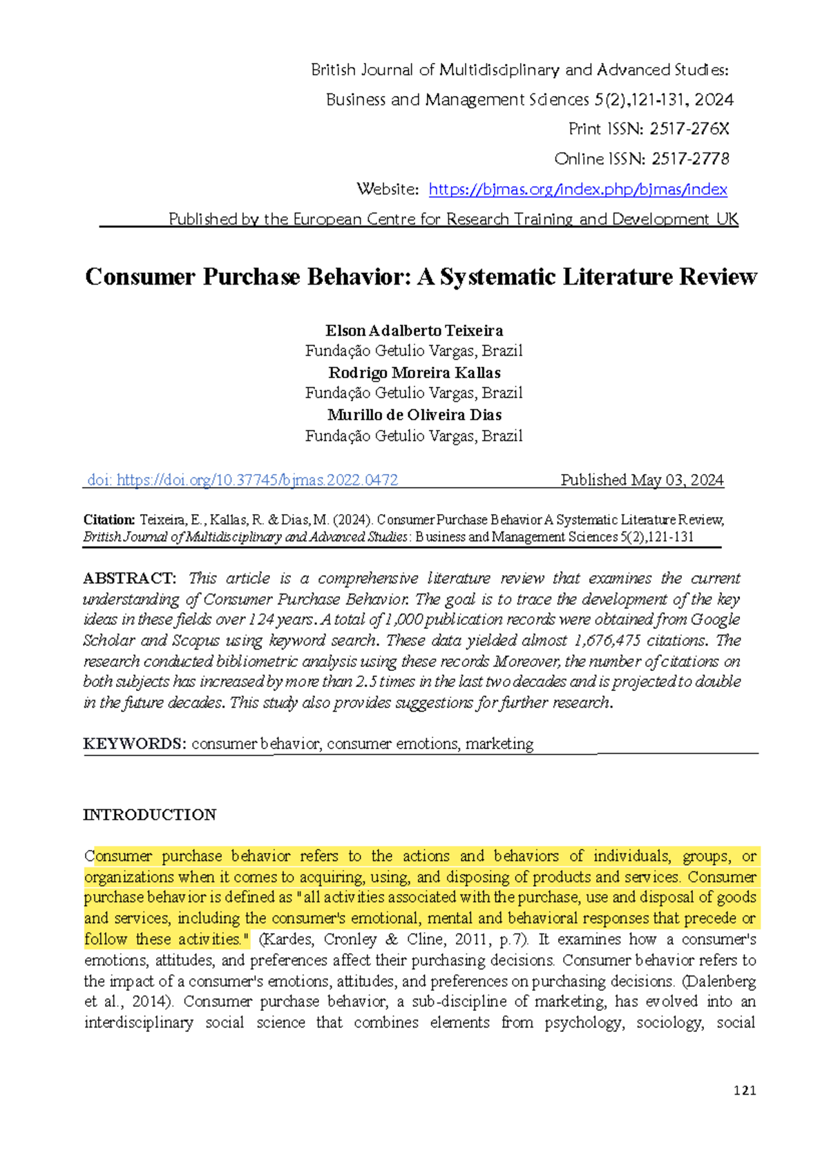 Consumer Purchase Behavior: A Systematic Literature Review (2024) - Studocu