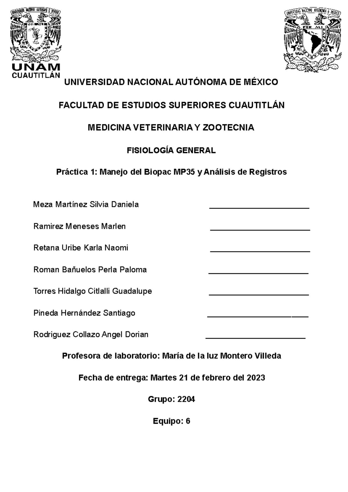 Reporte 1 USO DE Biopac - son material de repaso - UNIVERSIDAD NACIONAL ...