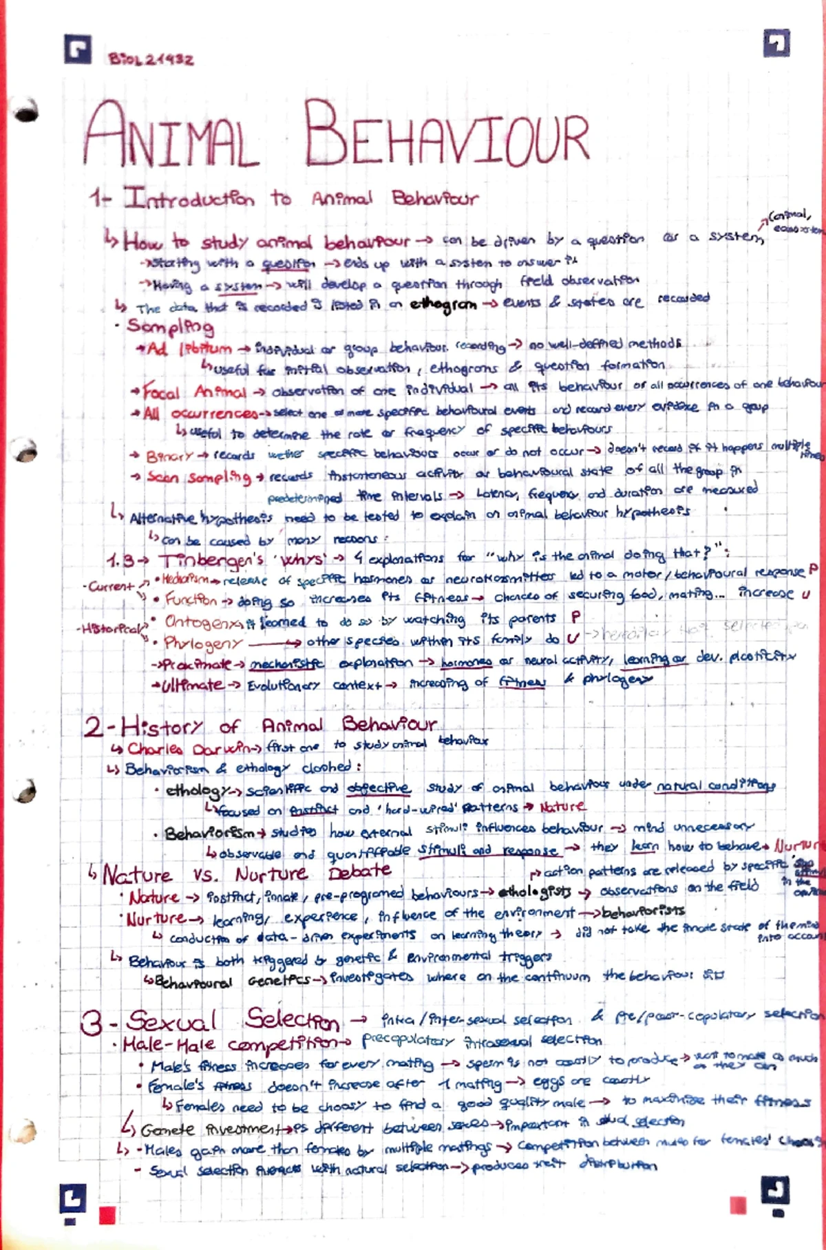 Lecture 4: Overview of Animal Behaviour in Bird Song Dynamics - Studocu