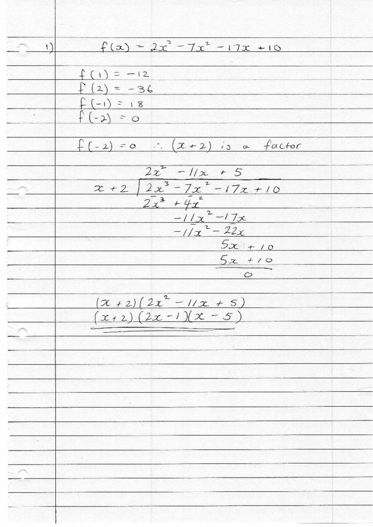 Pure Factor Theorem Notes for Math 101: Understanding Polynomial ...