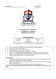Psychology- Unit 1 - Grade: 11 - Victorian Certificate of Education ...