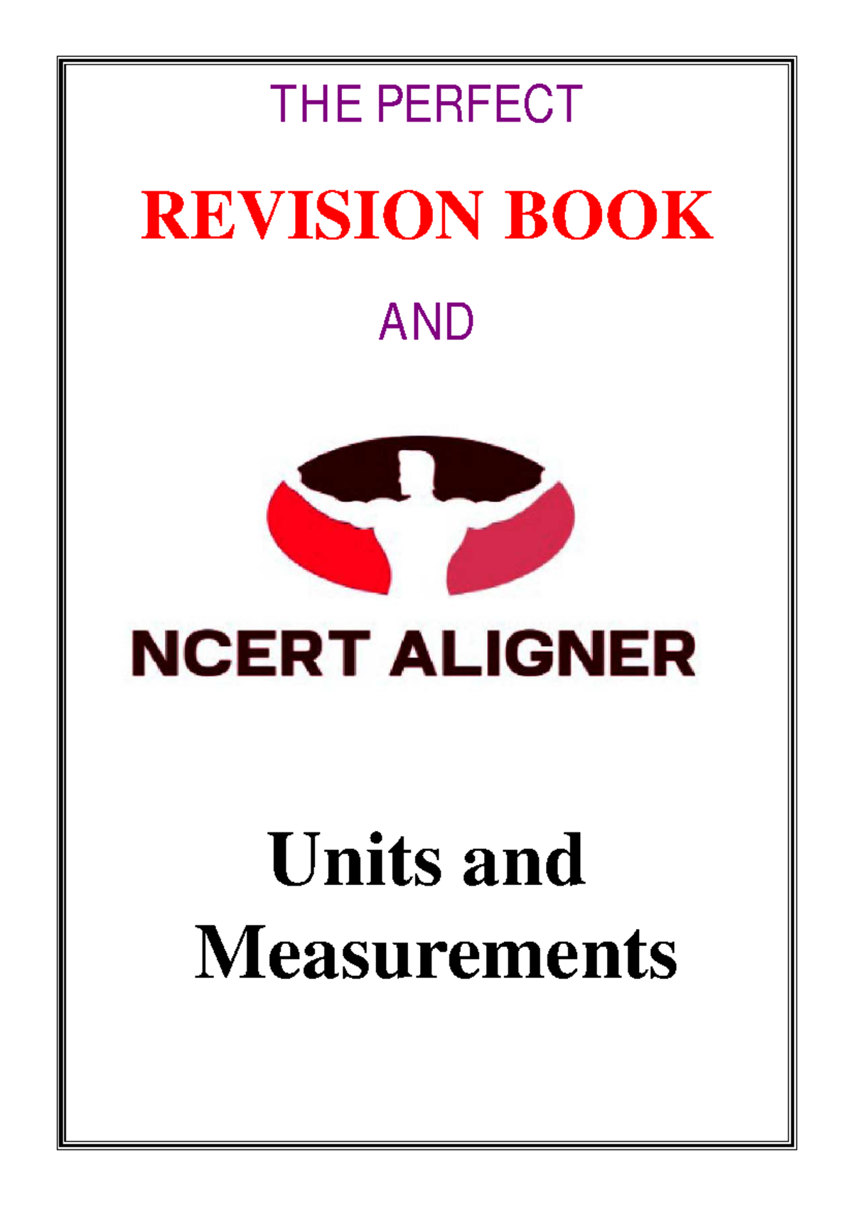 Units and Measurements Revision Book & Test Solutions - Studocu