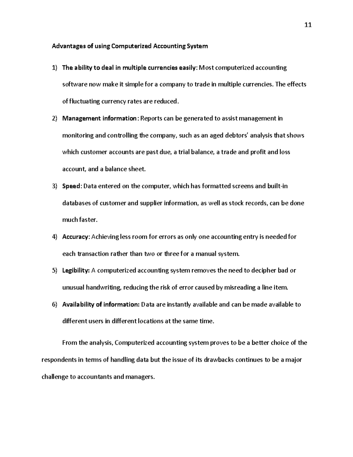 Notes on Computerized and Manual Accounting Systems Part 2 - Advantages ...
