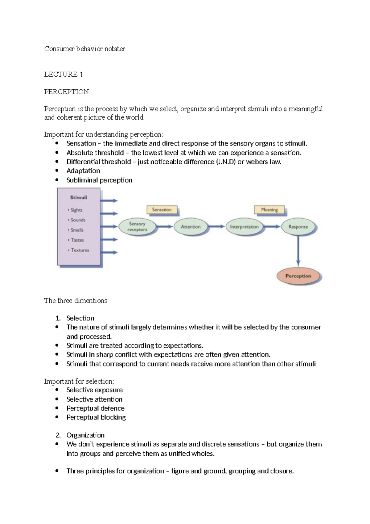 Consumer Behavior Notes for Exam: Lectures 1-8 Insights - Studocu