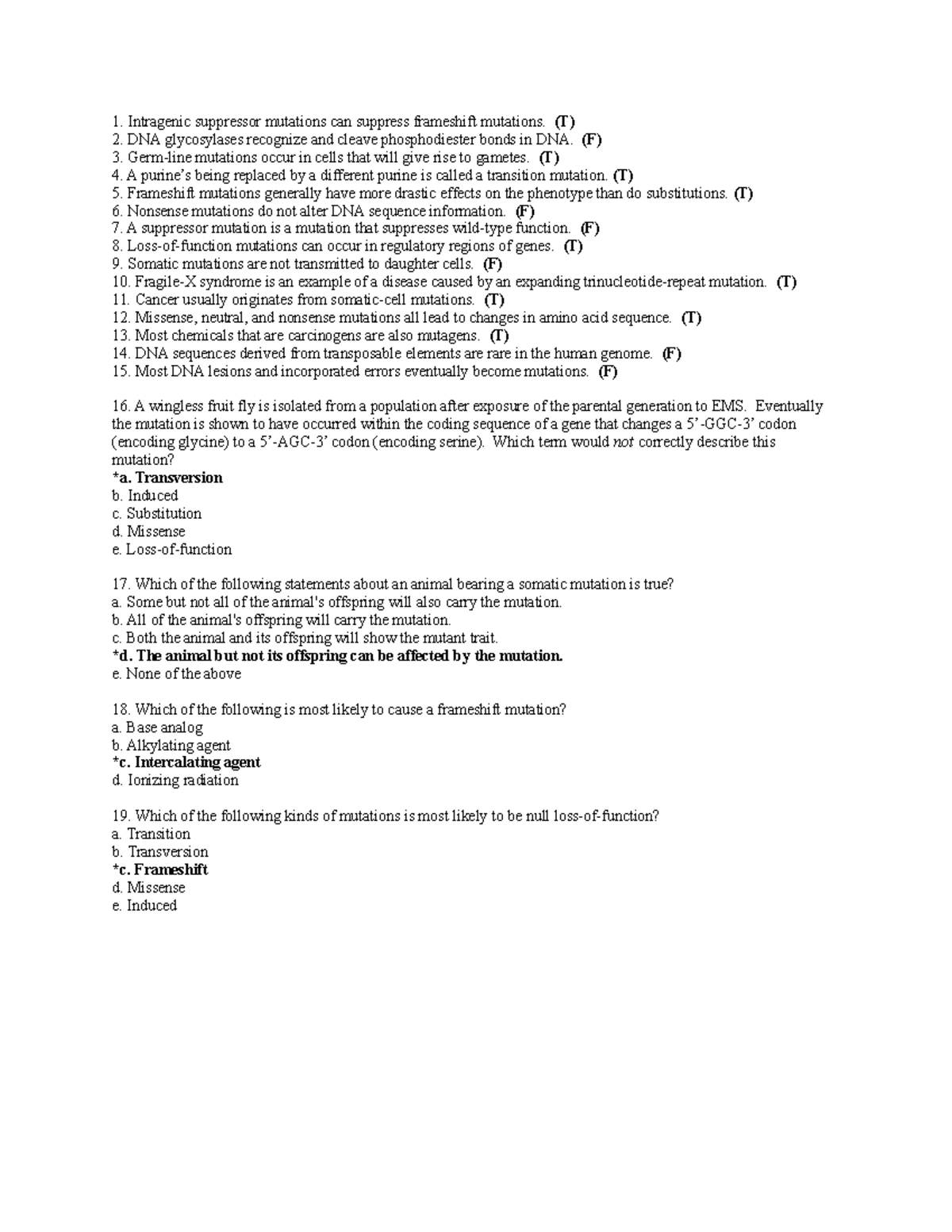 GEN 301 Final Exam Genetics Study Guide: Key Concepts & Questions - Studocu