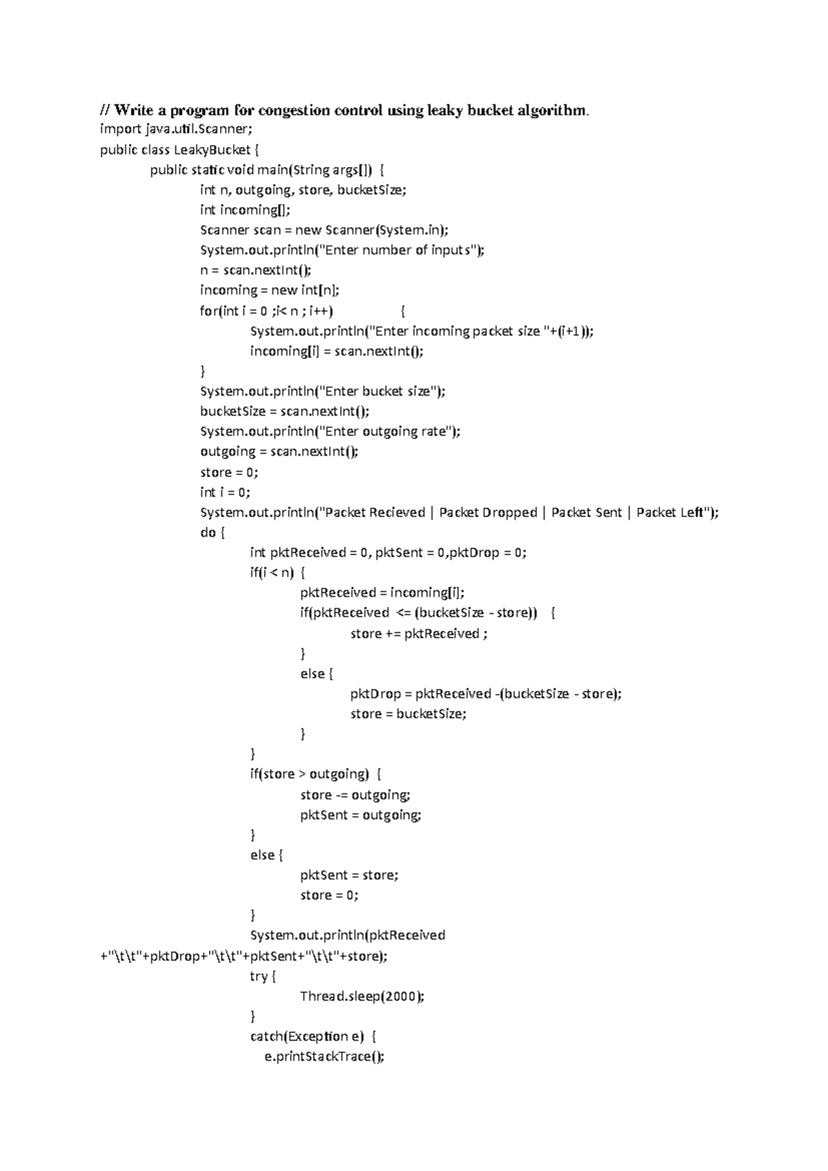 CRC - COMPUTER NETWORKS LAB - Develop a program for error detecting ...