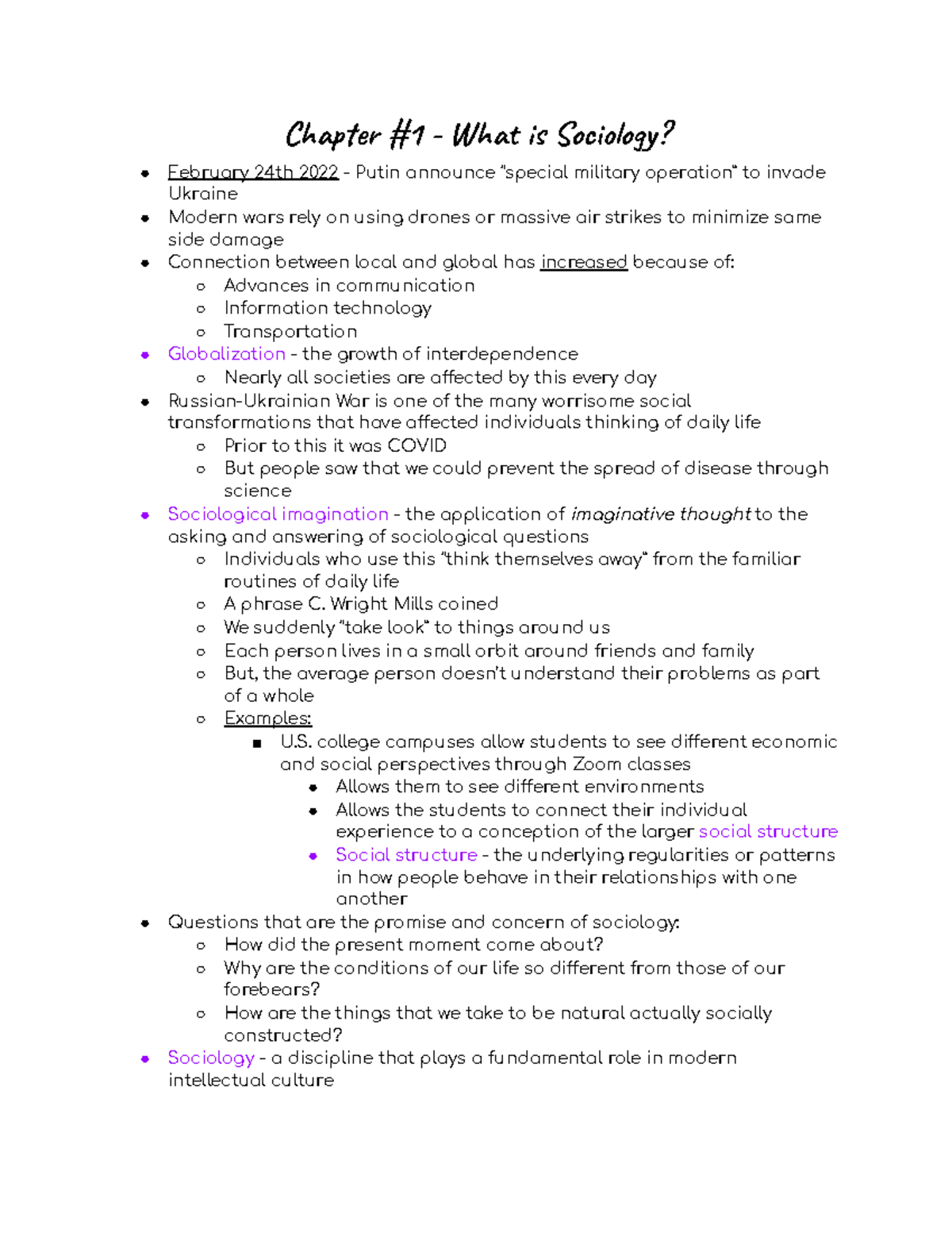 Sociological Perspectives: Key Theorists & Concepts - SOCL 250 Notes ...
