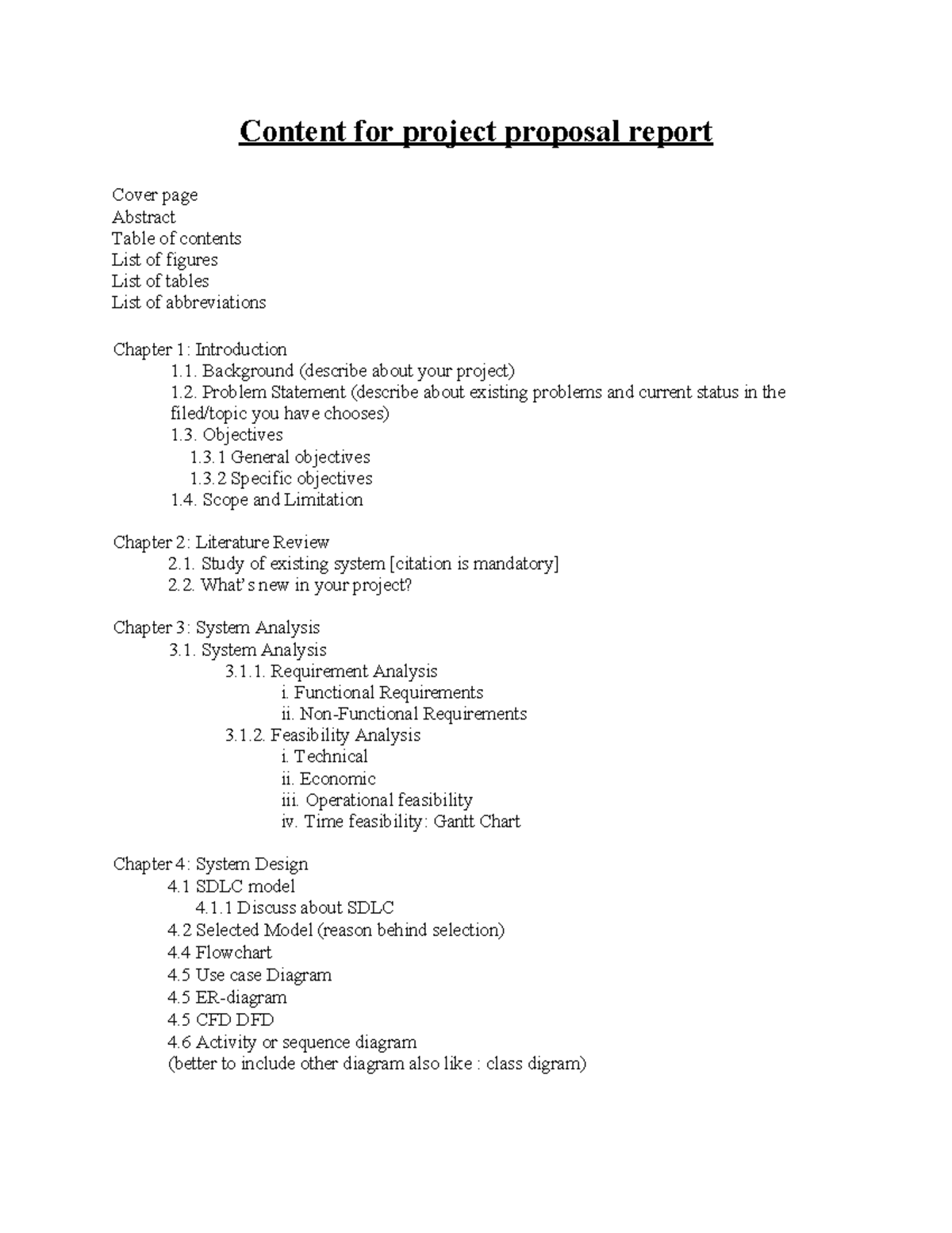 Content for project proposal 7th sem - Content for project proposal ...