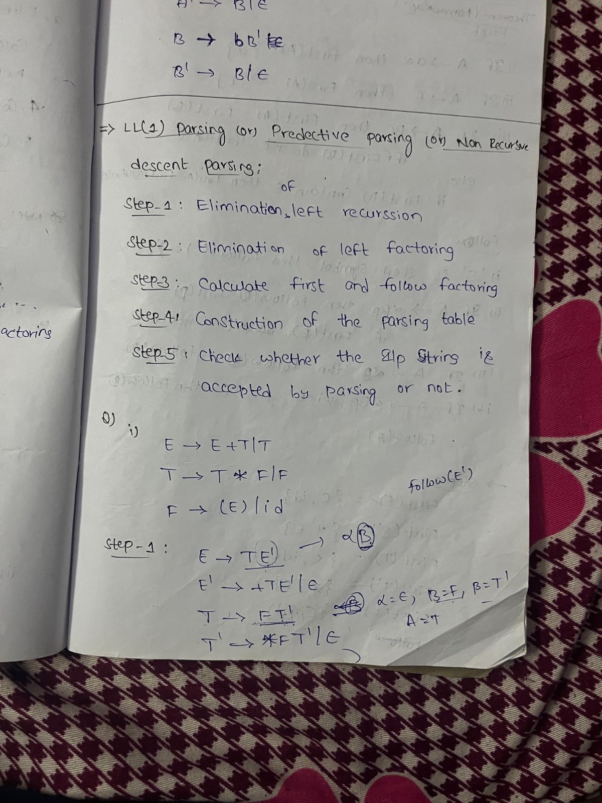 ACD Unit 3 Complete Lecture Notes on Parsing Techniques - Studocu