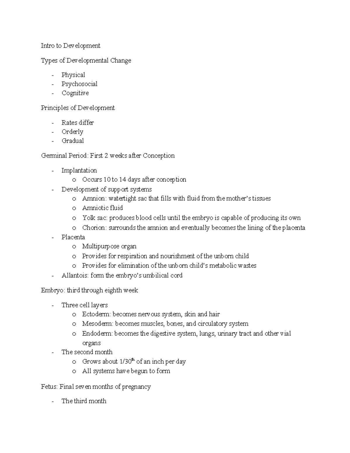 Intro to Development - Intro to Development Types of Developmental ...