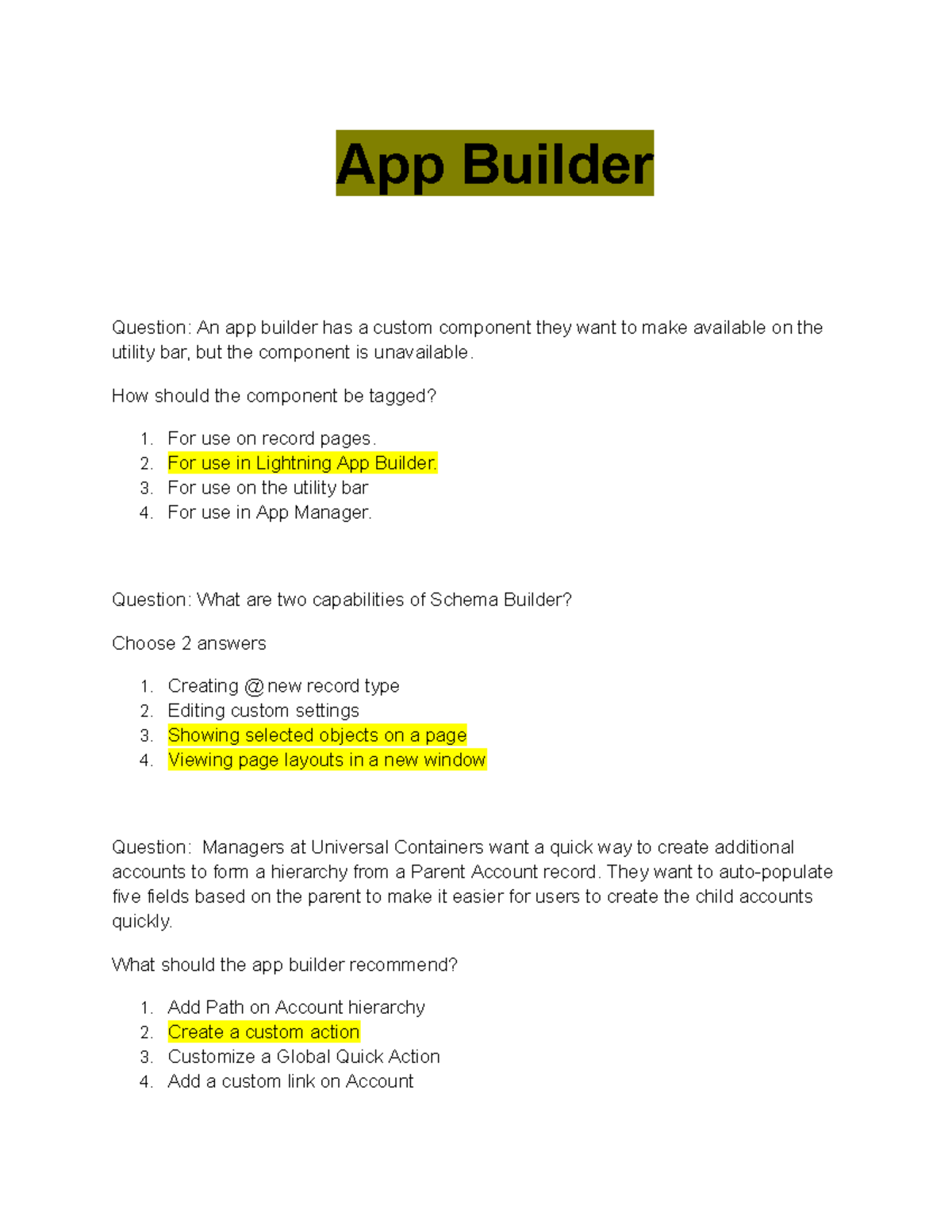 App Builder Insights and Best Practices (Course Code: ABC123) - Studocu