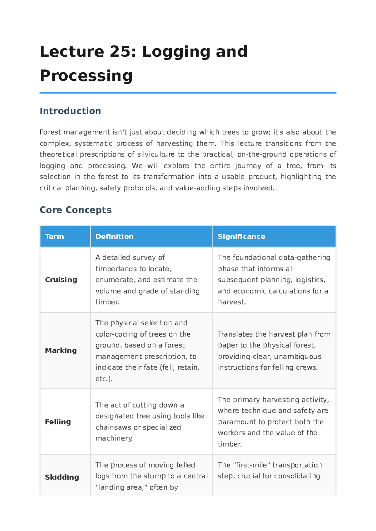 Lecture 25: Logging & Processing Overview (W9L75) - Studocu