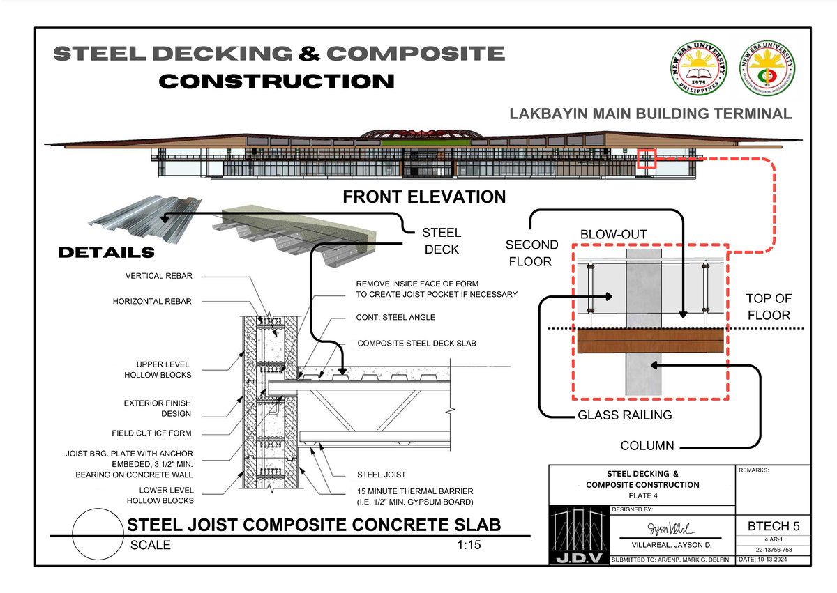 BTECH 5: Steel Decking & Composite Construction Plate 4 - Studocu