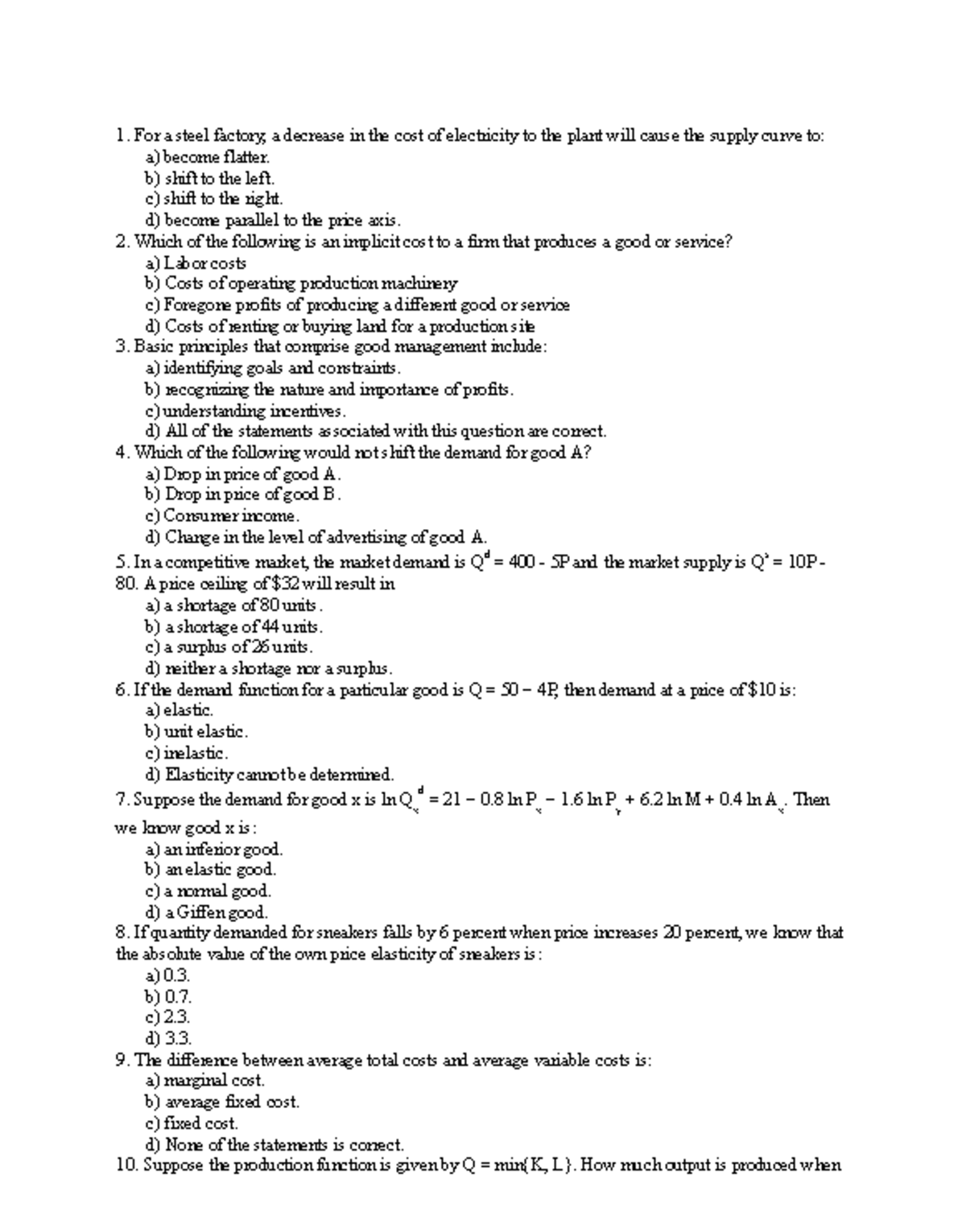 EABD 2024 Final Exam Review: Key Economic Concepts and Questions - Studocu