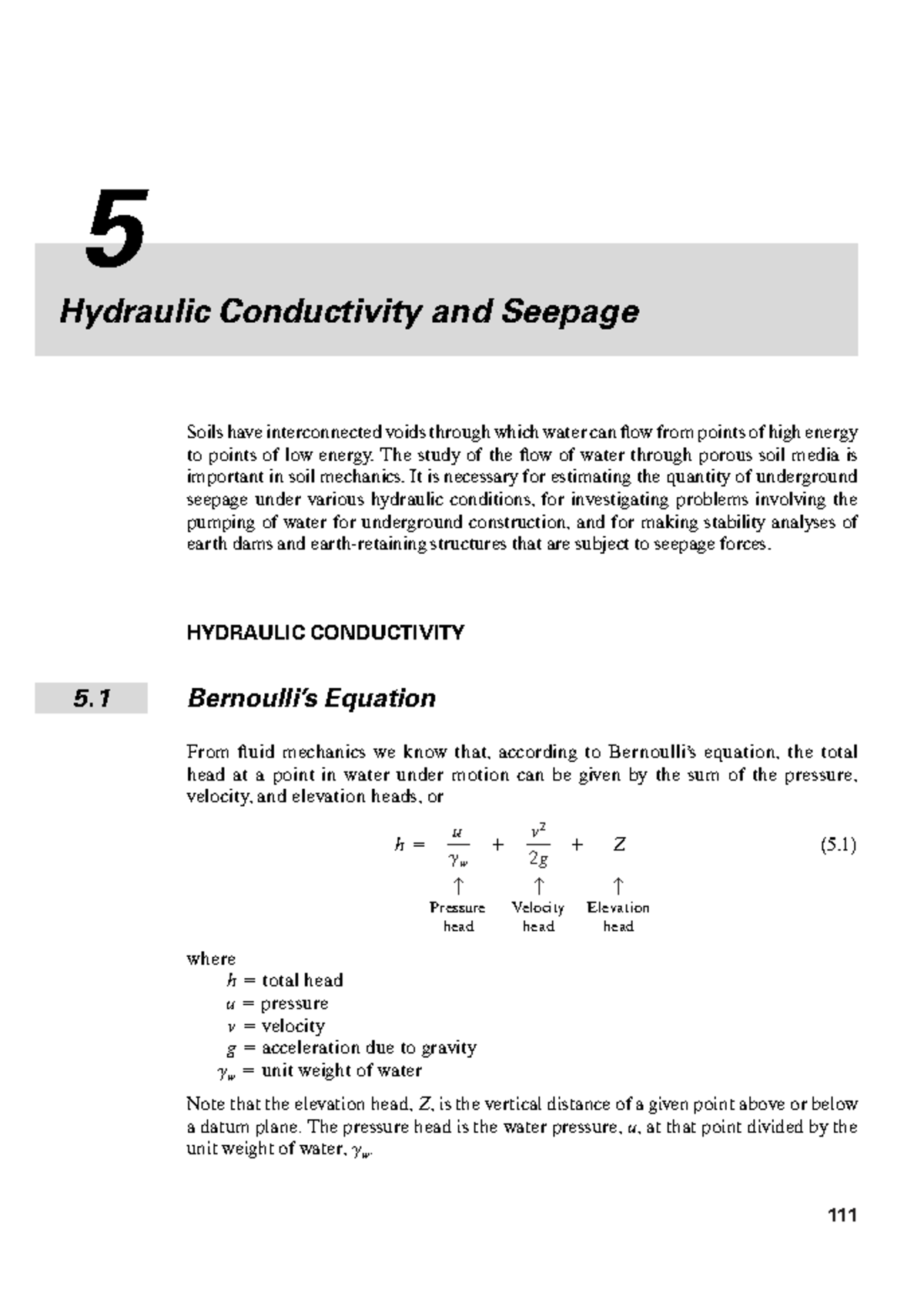Hydraulic Conductivity and Seepage in Geotechnical Engineering (GEO 305 ...