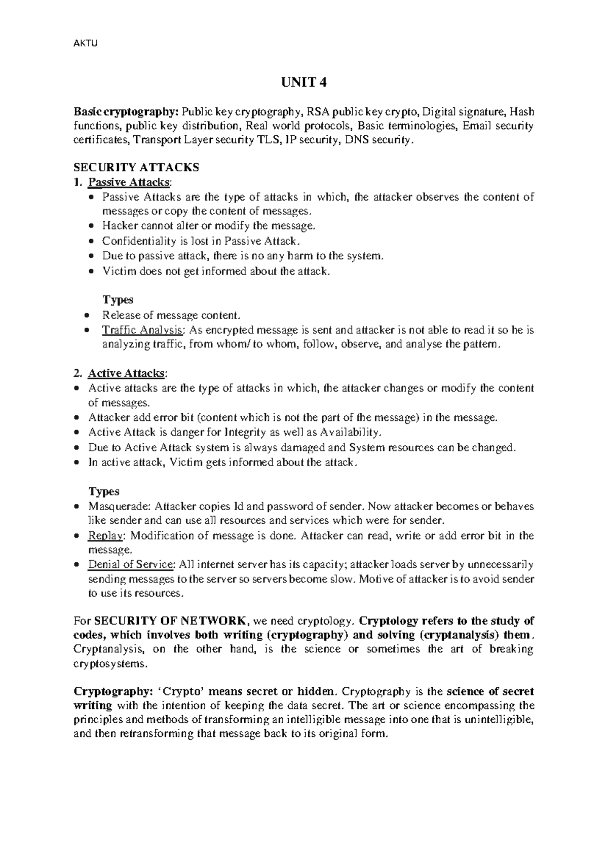 Computer System Security Study Notes | Unit 4 | CSS AKTU - Studocu