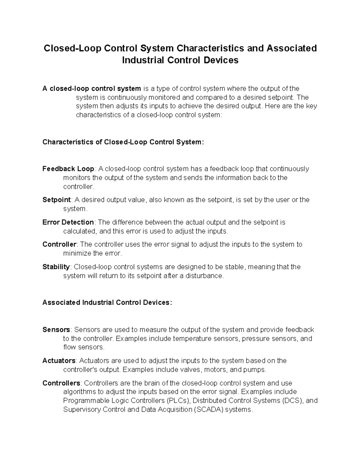Module-2 - Module - Closed-Loop Control System Characteristics and ...