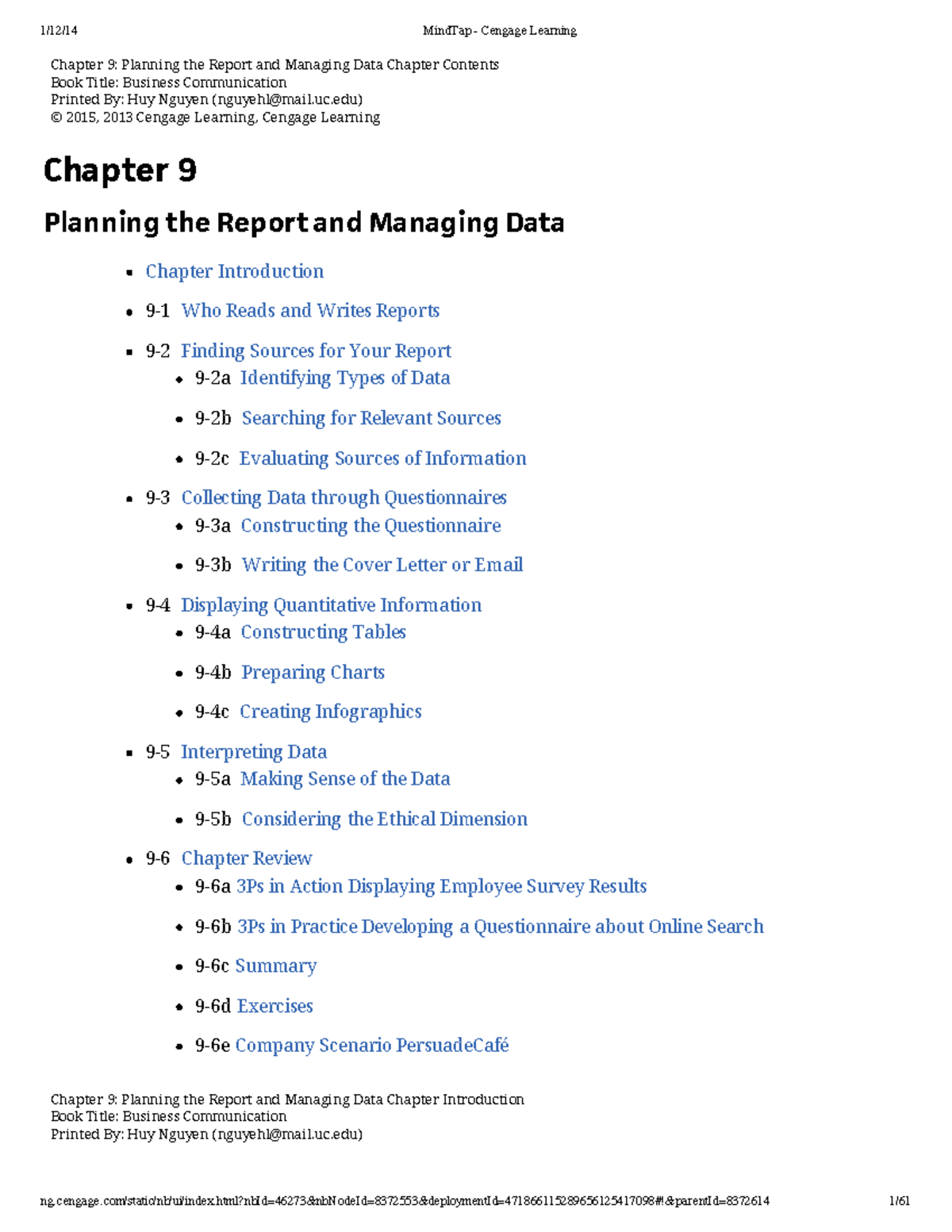 Chapter 9 - Business Communication: Planning Reports & Data Management ...