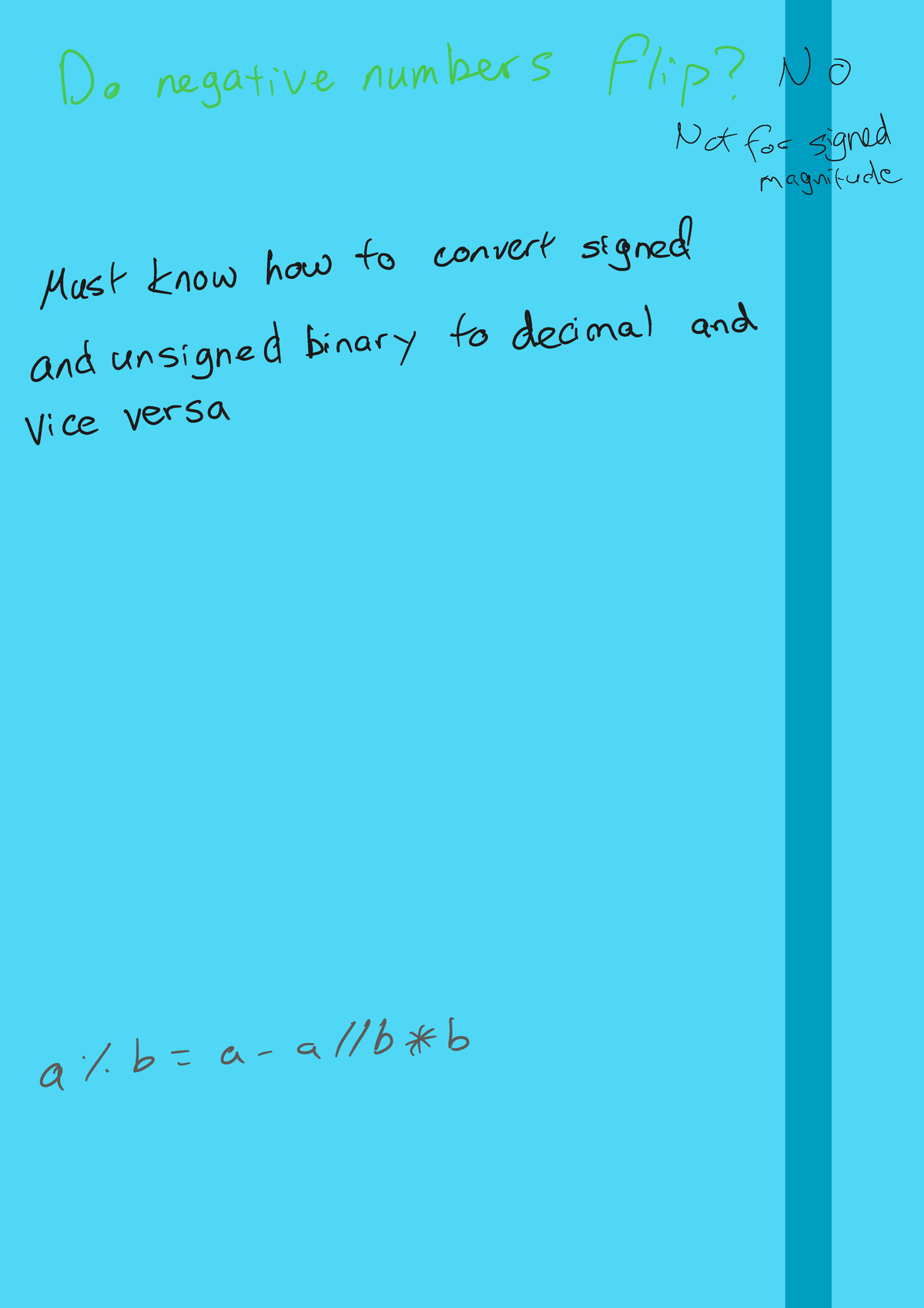 Binary Numbers Notes: Understanding Signed Magnitude and Conversion ...