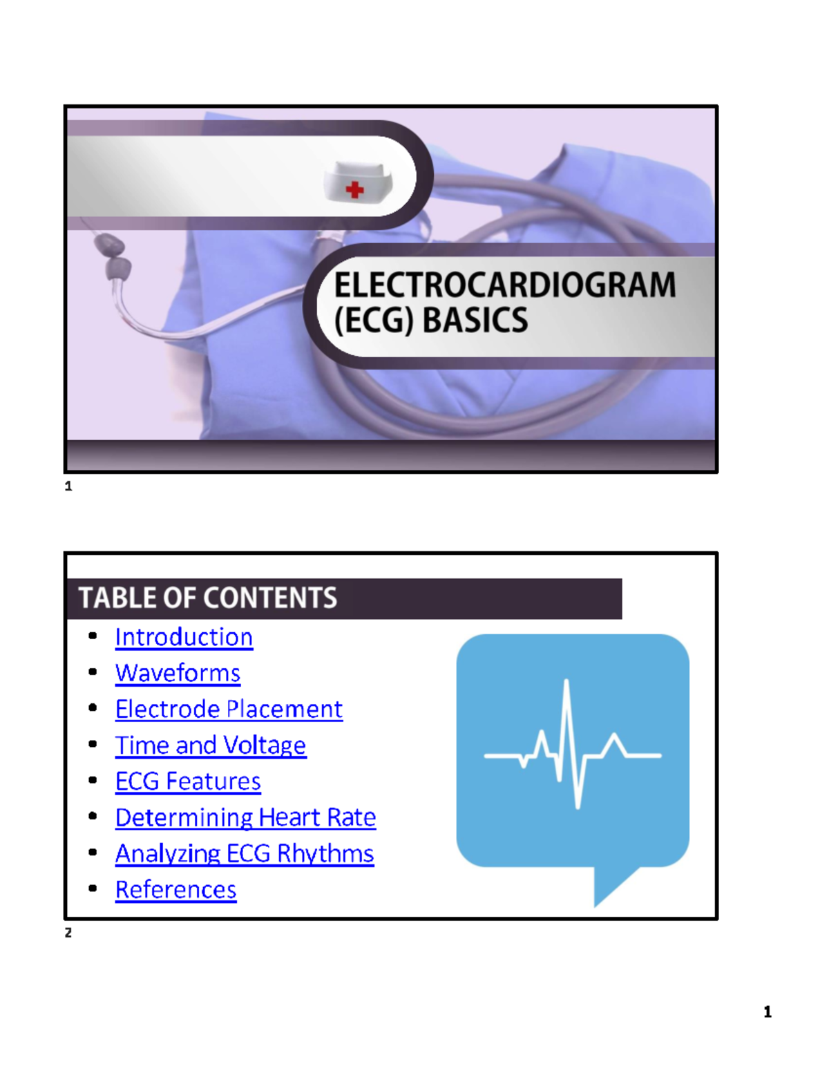 ECG Basics e m - Basic emergency services - ELECTROCARDIOGRAM (ECG ...