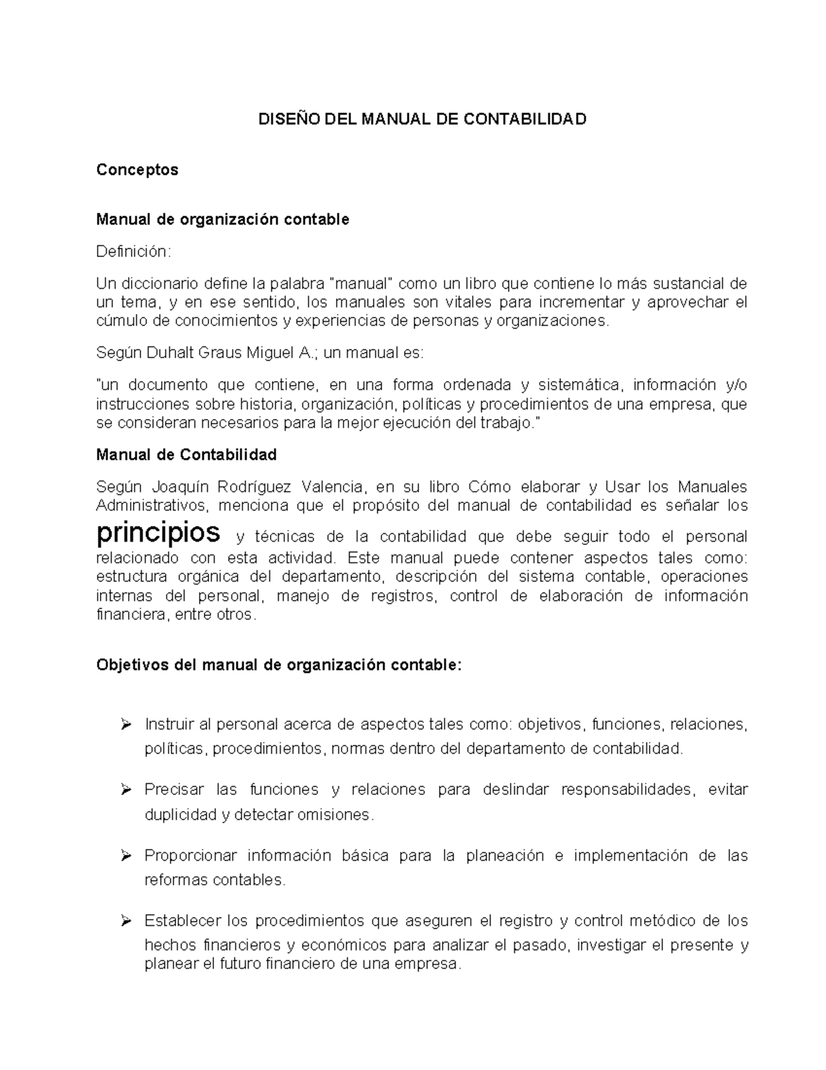 Diseño del Manual de Contabilidad: Estructura y Objetivos para Empresas ...