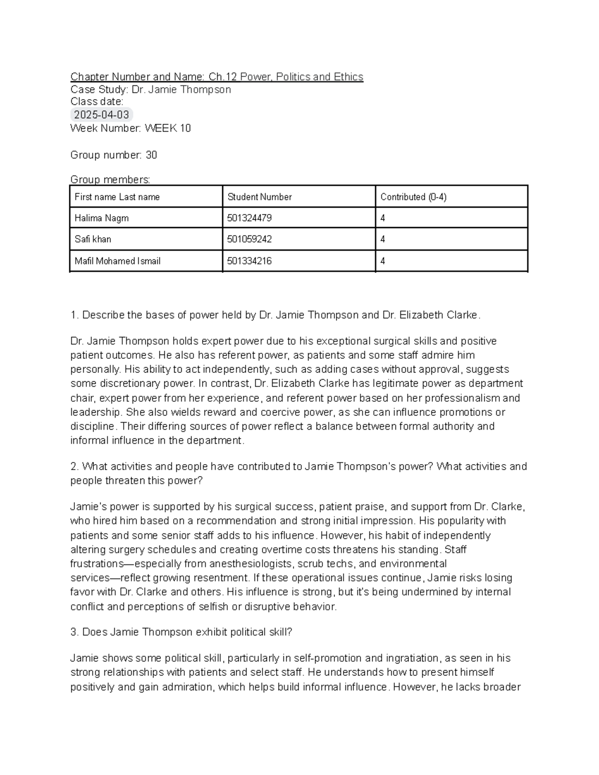 Group 30 Week 10 Report - module 10 ch 12 - Chapter Number and Name: Ch ...