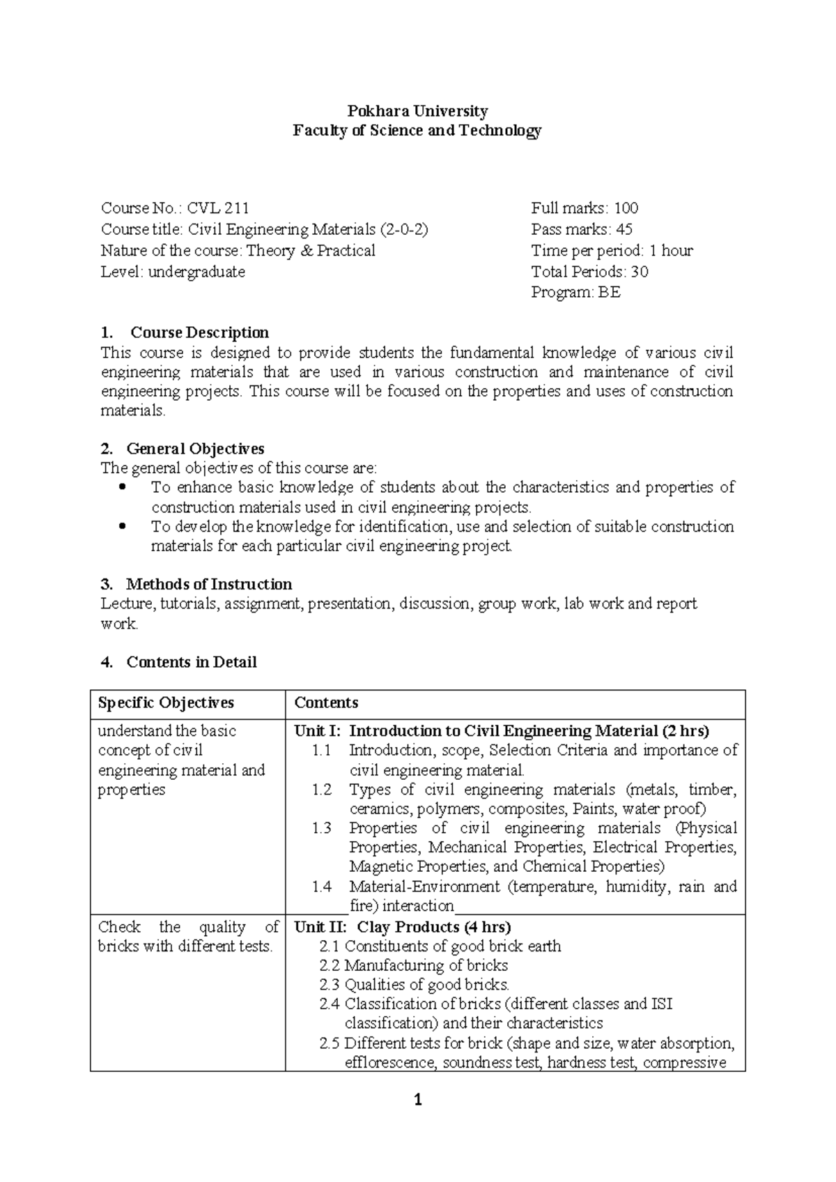 Civil Engineering Materials CVL 211 Final Exam Study Guide - Studocu