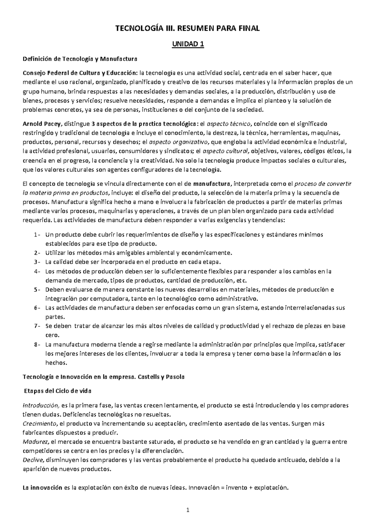 Resumen Final de Tecnología III - FAUDI: Conceptos Clave y Aplicaciones - Document Preview