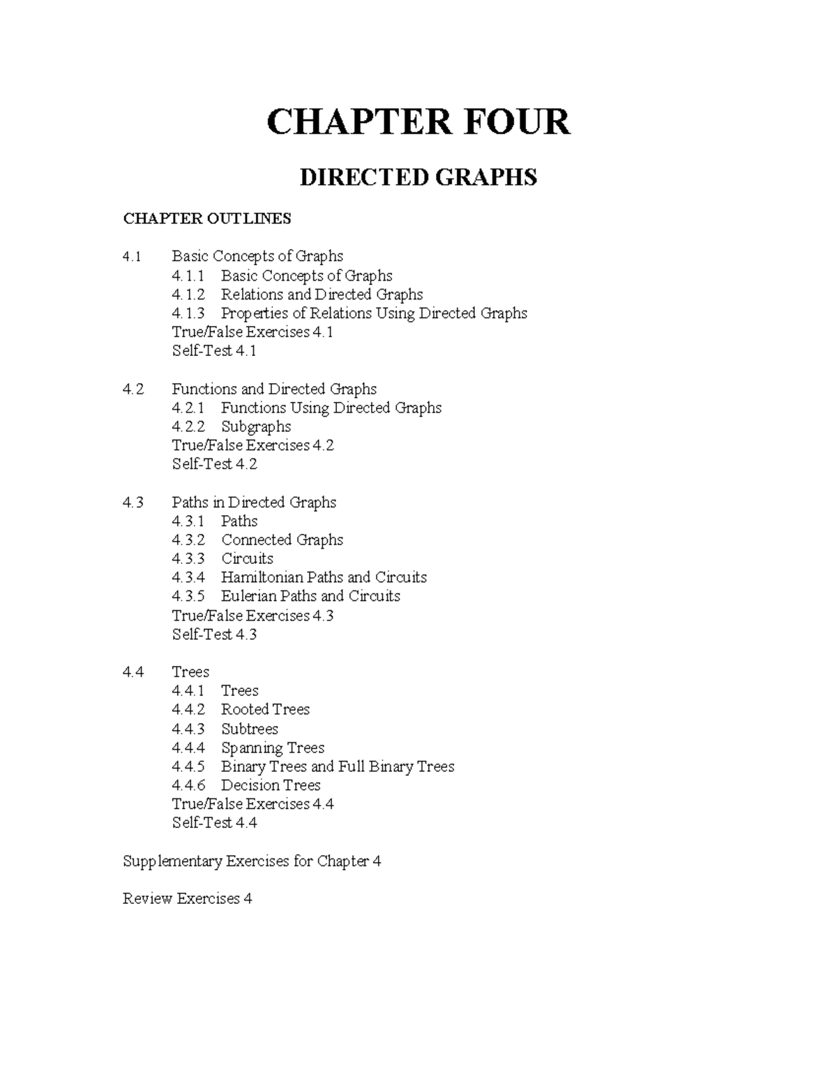 Chapt 4 Graphtheory - note - CHAPTER FOUR DIRECTED GRAPHS CHAPTER ...
