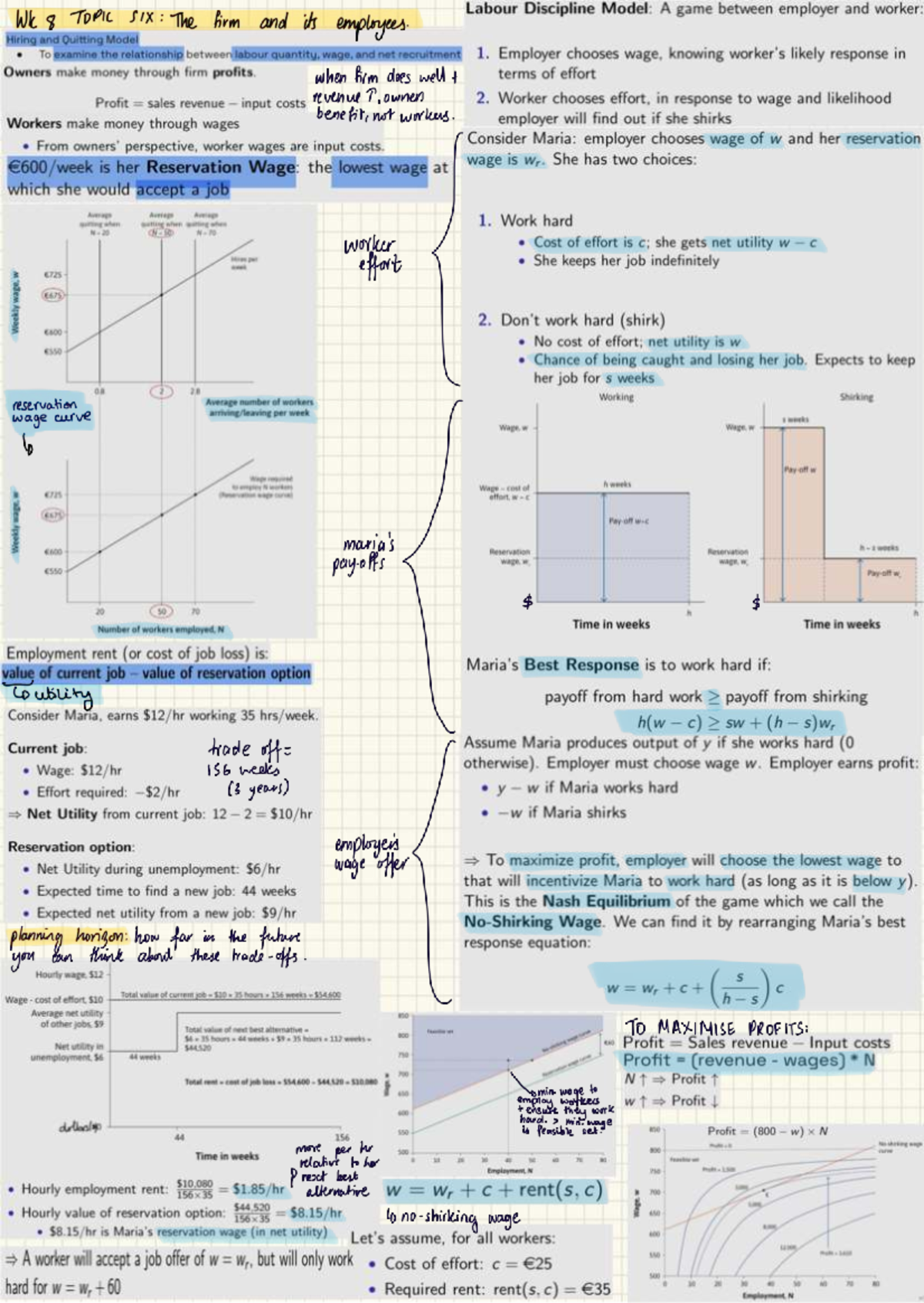 ECC1000 Week 8 Topic 6: Labour Discipline Model Analysis - Studocu