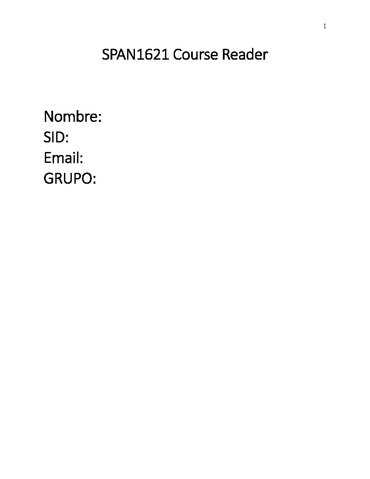 New Course Reader for SPAN1621: Learning Tips & Cultural Insights - Studocu