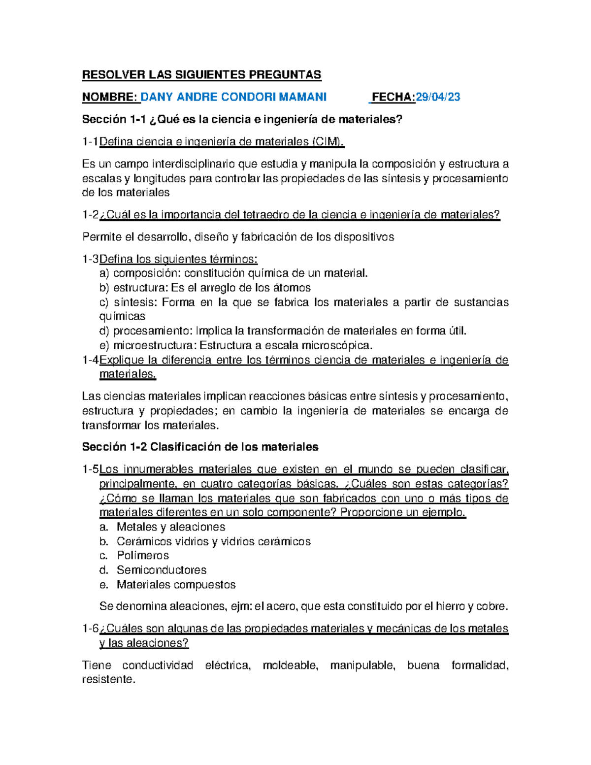 Preguntas del Libro - Ciencia e Ingeniería de Materiales - Semana 2 - Document Preview