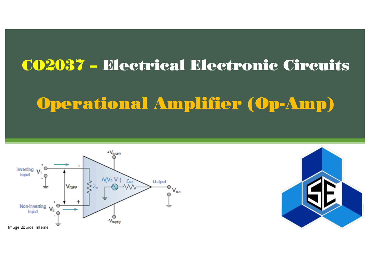 CO2037 Lecture Notes: Operational Amplifier Overview and Applications ...